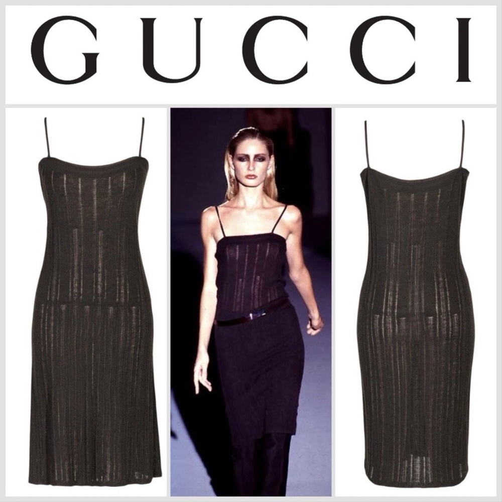 GUCCI by TOM FORD S/S 1997 Vintage Dress Sz Large L